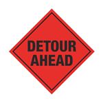 Detour Ahead Roll-Up Sign